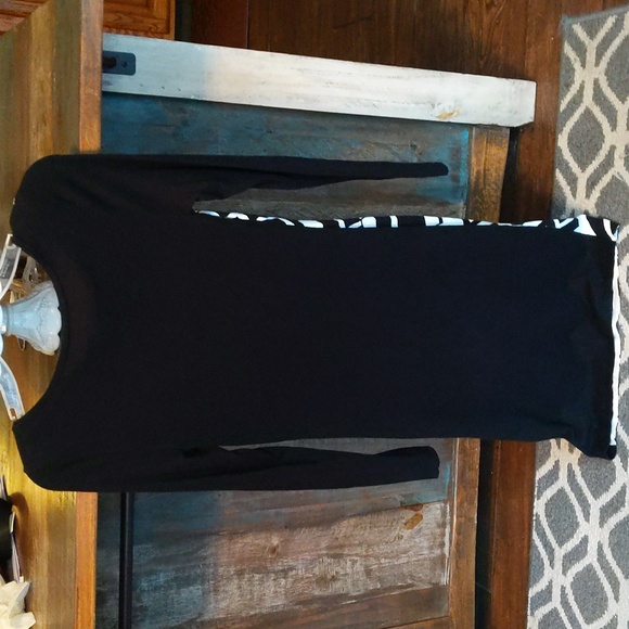 Lauren Ralph Lauren Black & White Geometric Sweater Dress - Women's Small - Picture 5 of 5